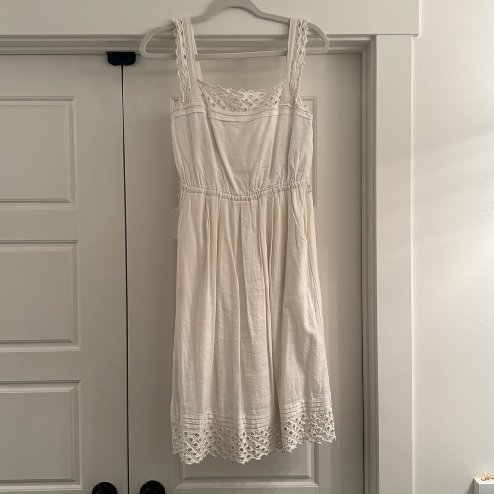 Anthropologie White Eyelet Sundress